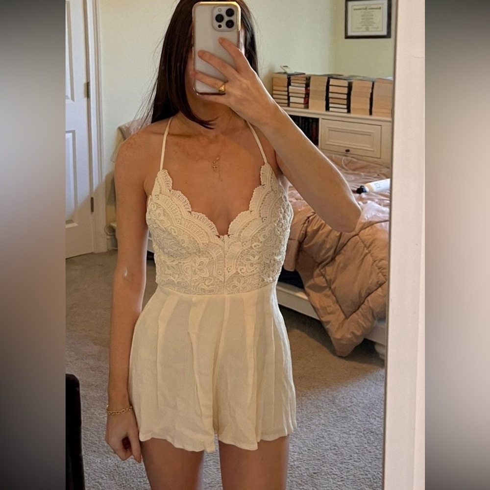 Lulus White Lace Romper